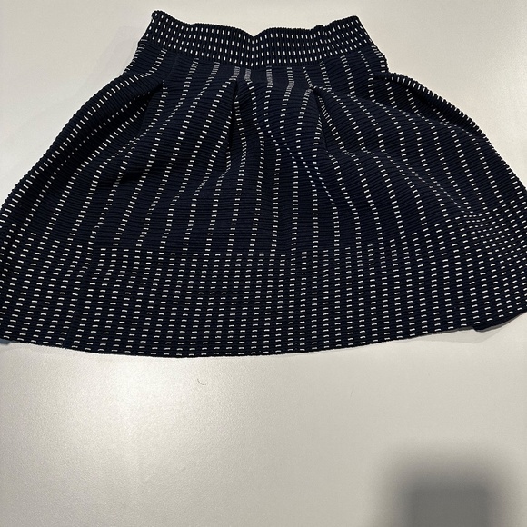 Maje Josette Jacquard Blue Skirt Mini Stretch Size 1 - Picture 2 of 4